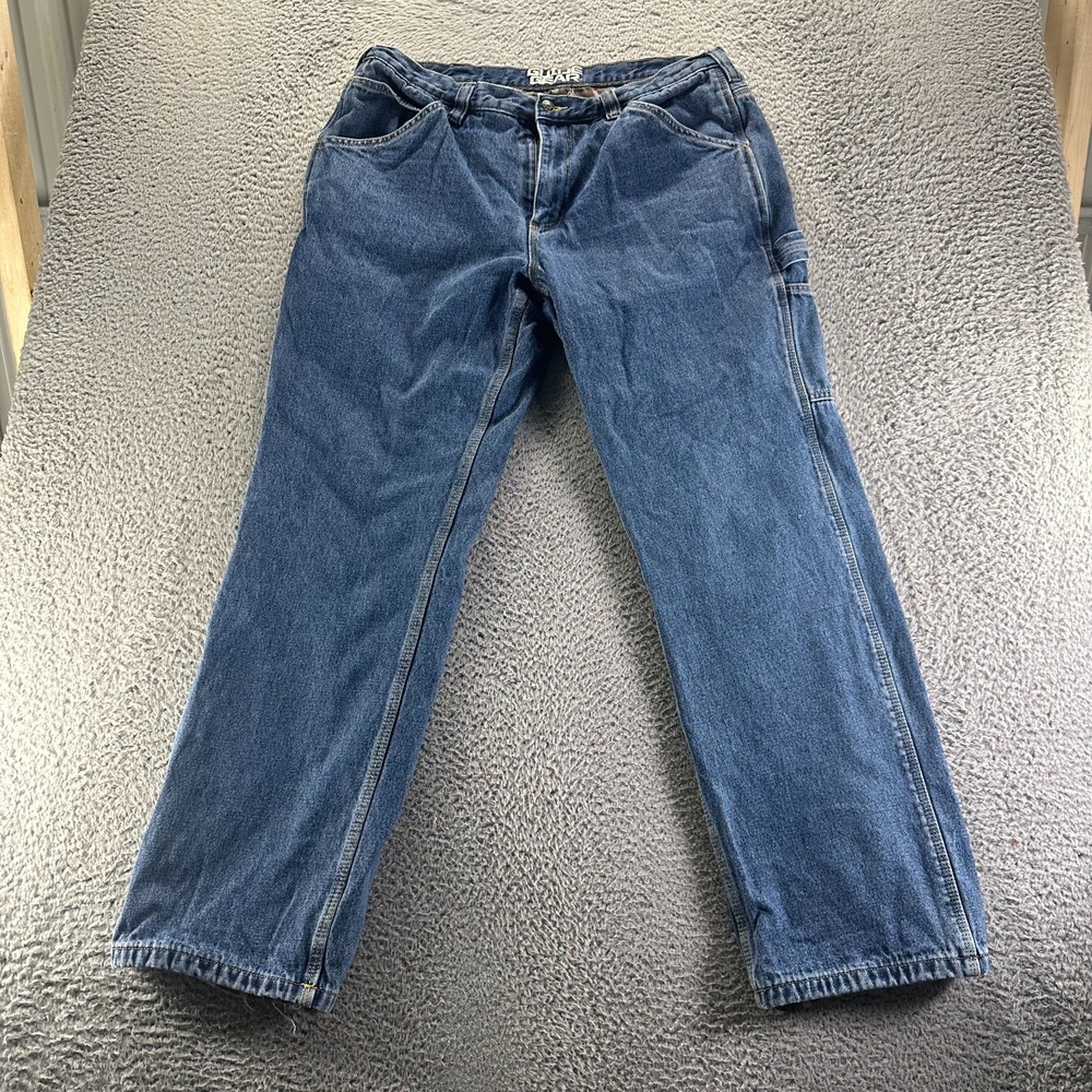 Guide Gear Jeans Men 38x34 Blue Cotton Denim Straight Carpenter Workwear Utility
